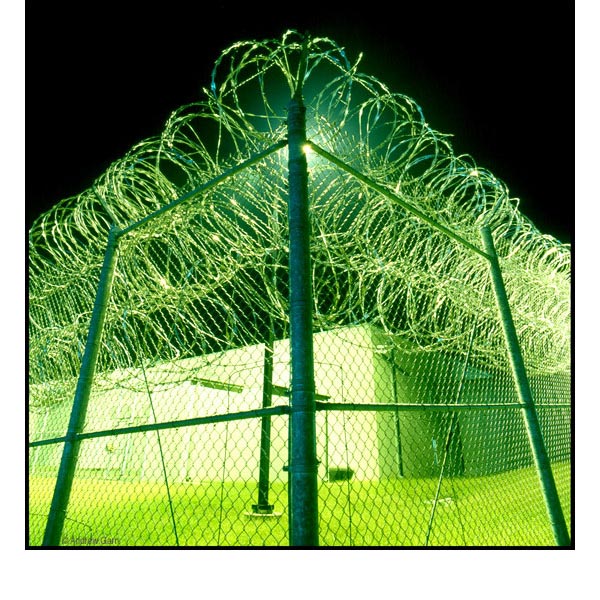 CCA Prison Fence at Night, Nashville, Tenn