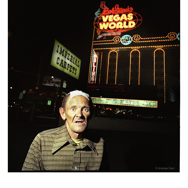 Frank Johnson with bandaged head, Las Vegas world, NV